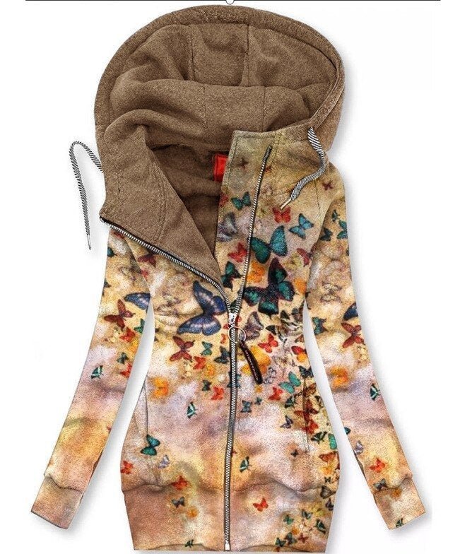 LP | Felpa con cappuccio asimmetrico con zip Artistic