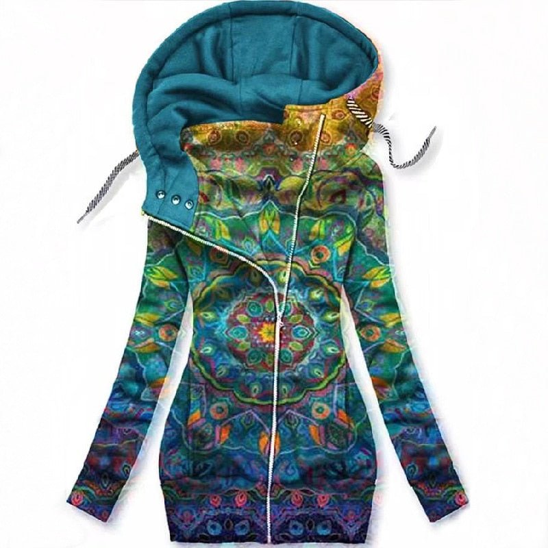 LP | Felpa con cappuccio asimmetrico con zip Artistic