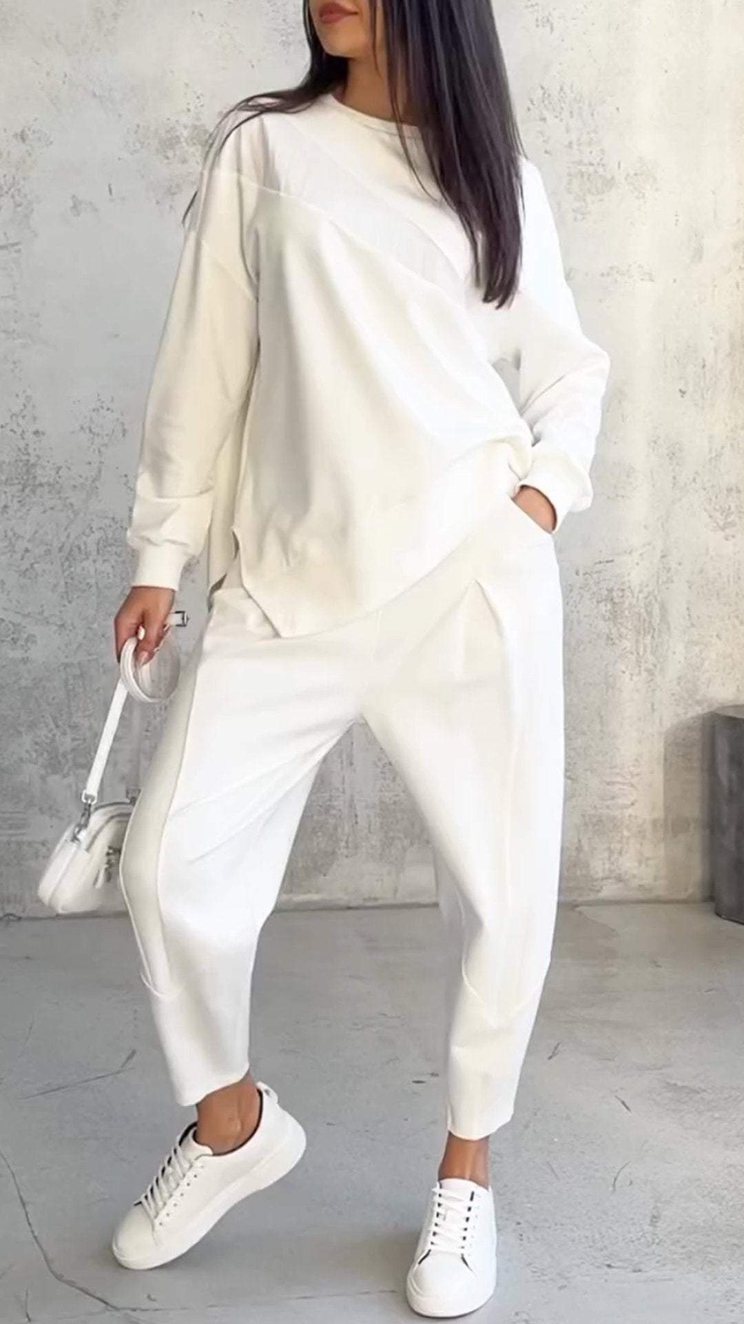 LP | Tuta casual da donna con maniche lunghe e pantaloni