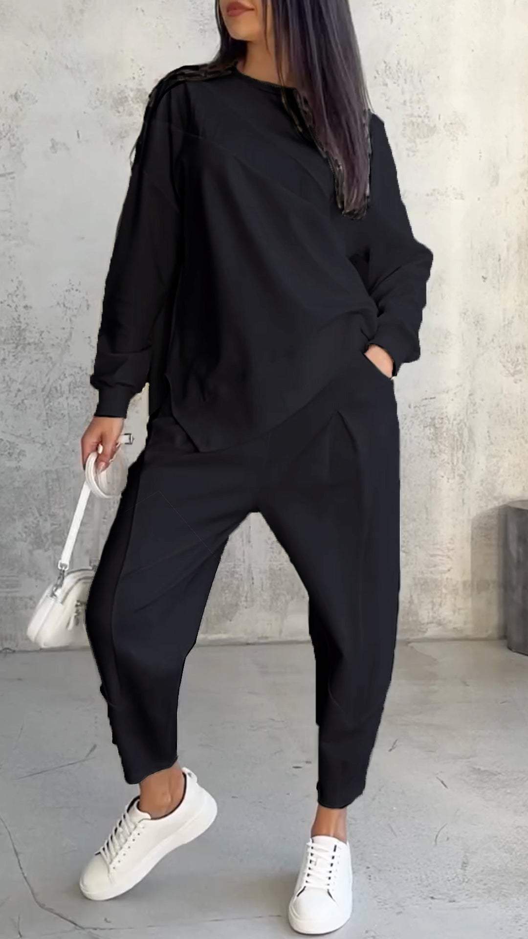 LP | Tuta casual da donna con maniche lunghe e pantaloni