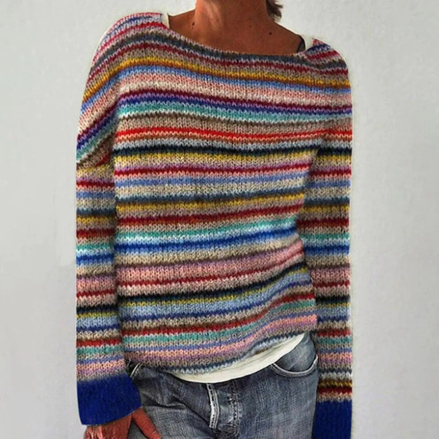 LP | Maglia colorblock con maniche a righe