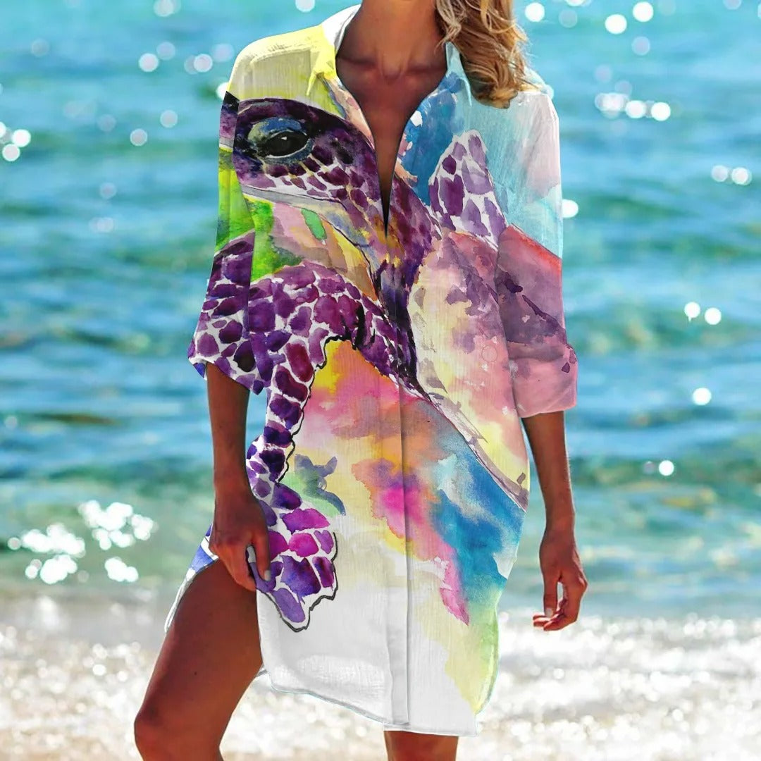 LP | Mini abito con stampa tropicale