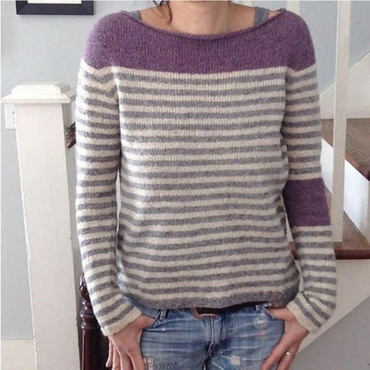 LP | Maglia colorblock con maniche a righe