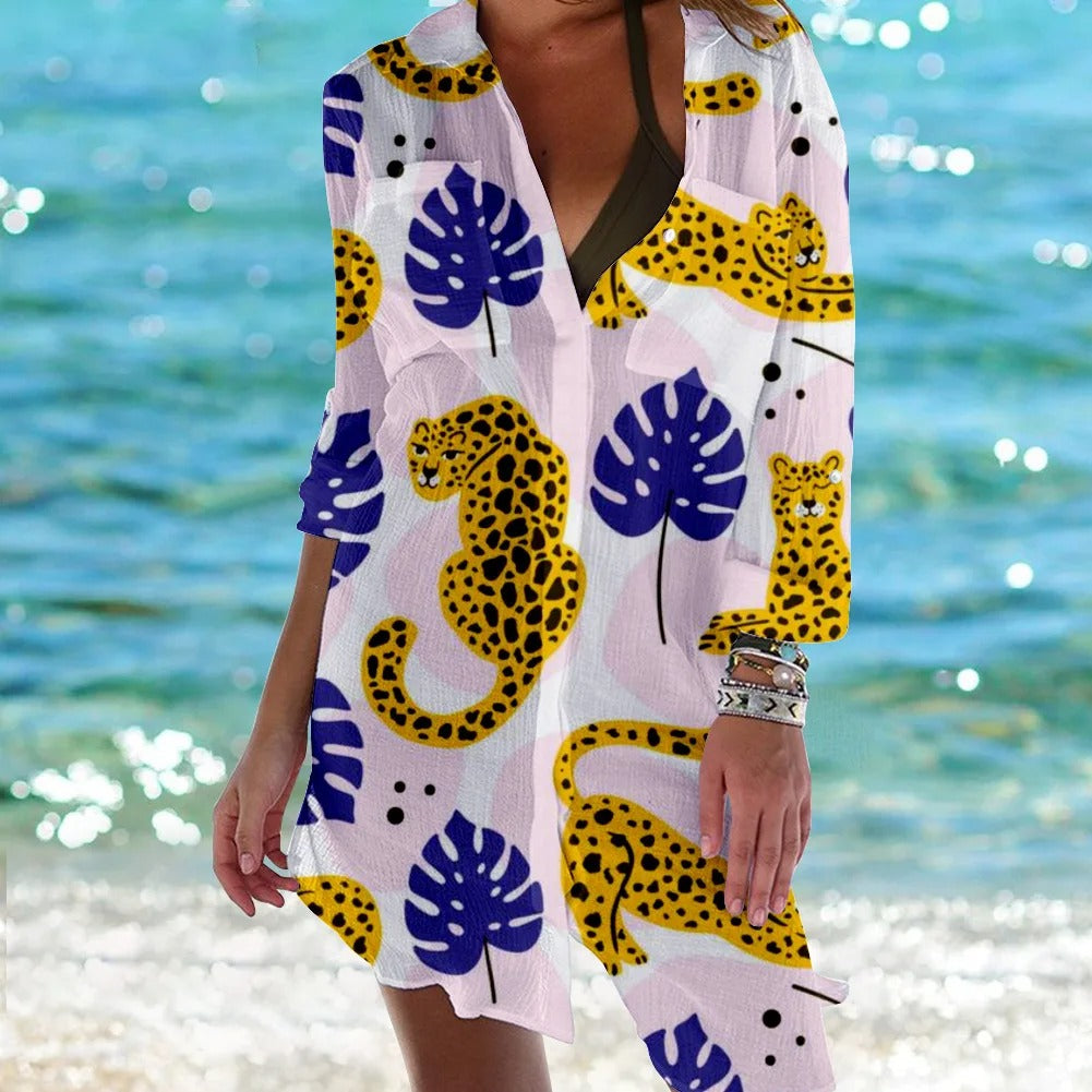 LP | Mini abito con stampa tropicale