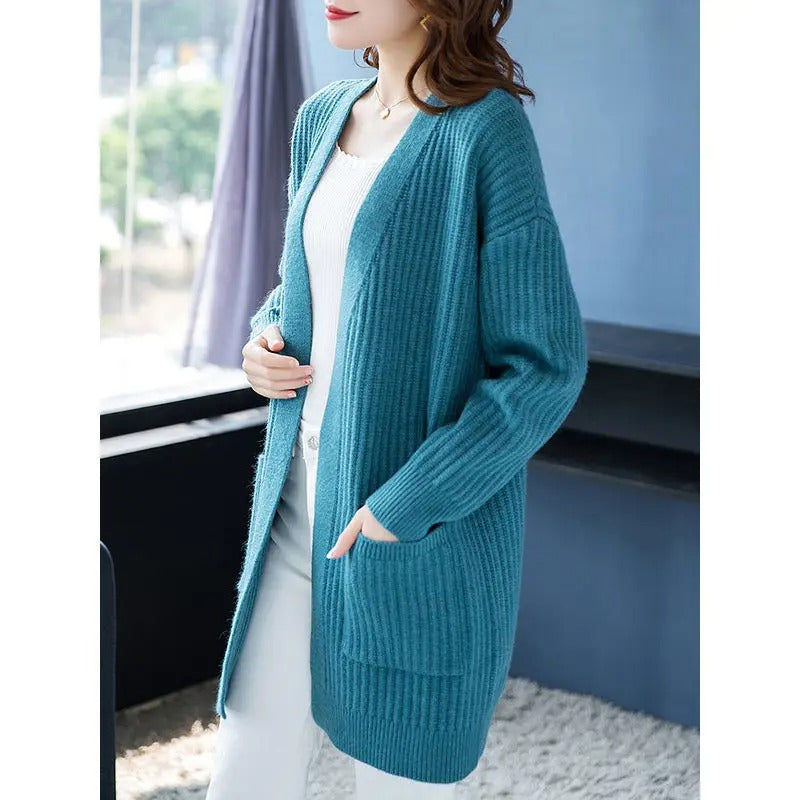 LP | Cardigan oversize in maglia con tasche frontali