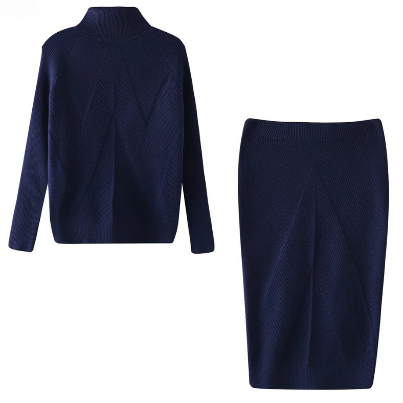 LP | Elegante set maglia e gonna a costine
