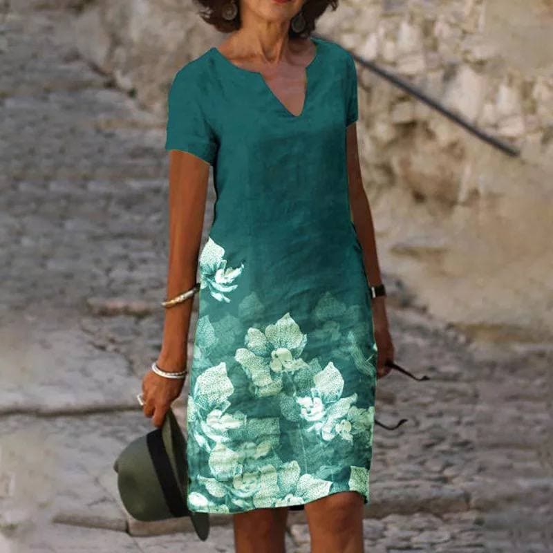 LP | Abito in cotone leggero con motivo elegante