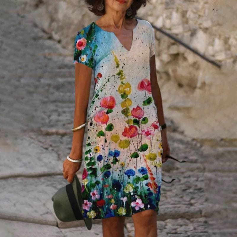 LP | Abito in cotone leggero con motivo elegante