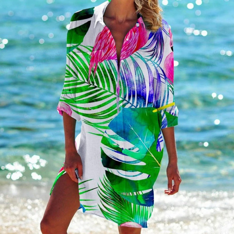 LP | Abito midi colorato con bottoni