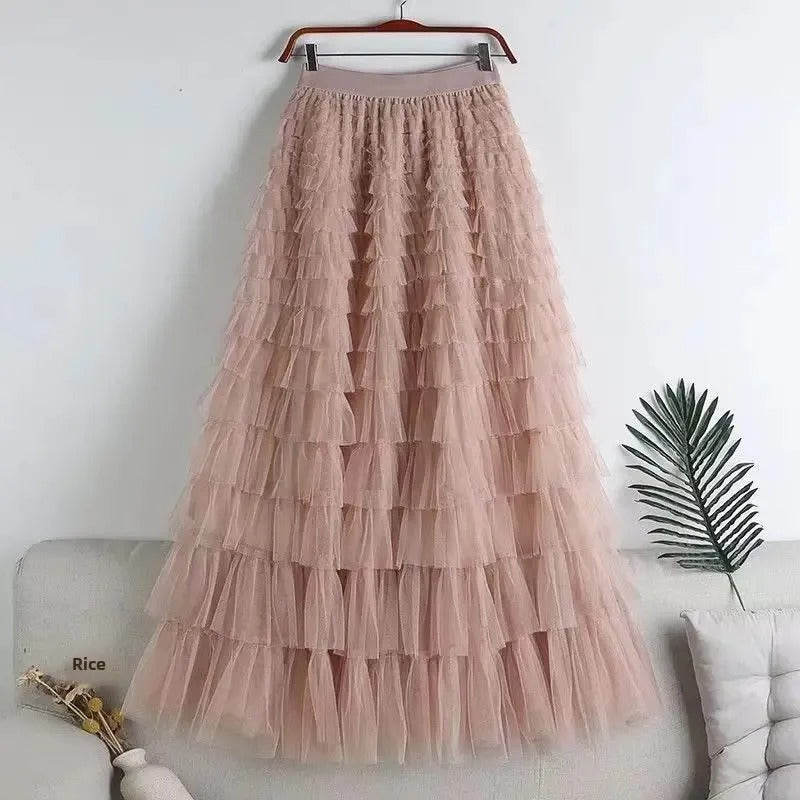LP | Maxi gonna con ruches e tulle