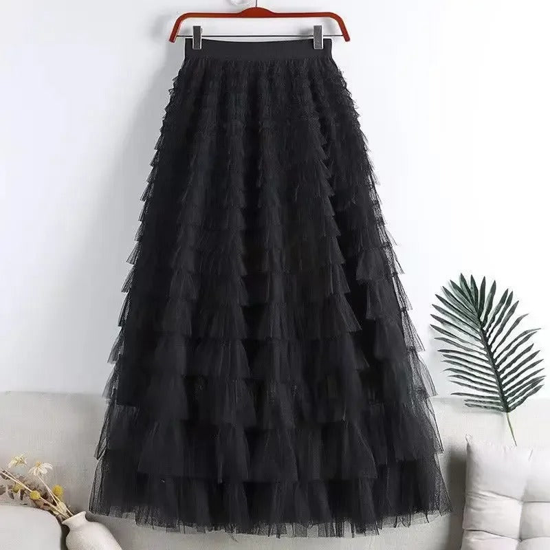 LP | Maxi gonna con ruches e tulle