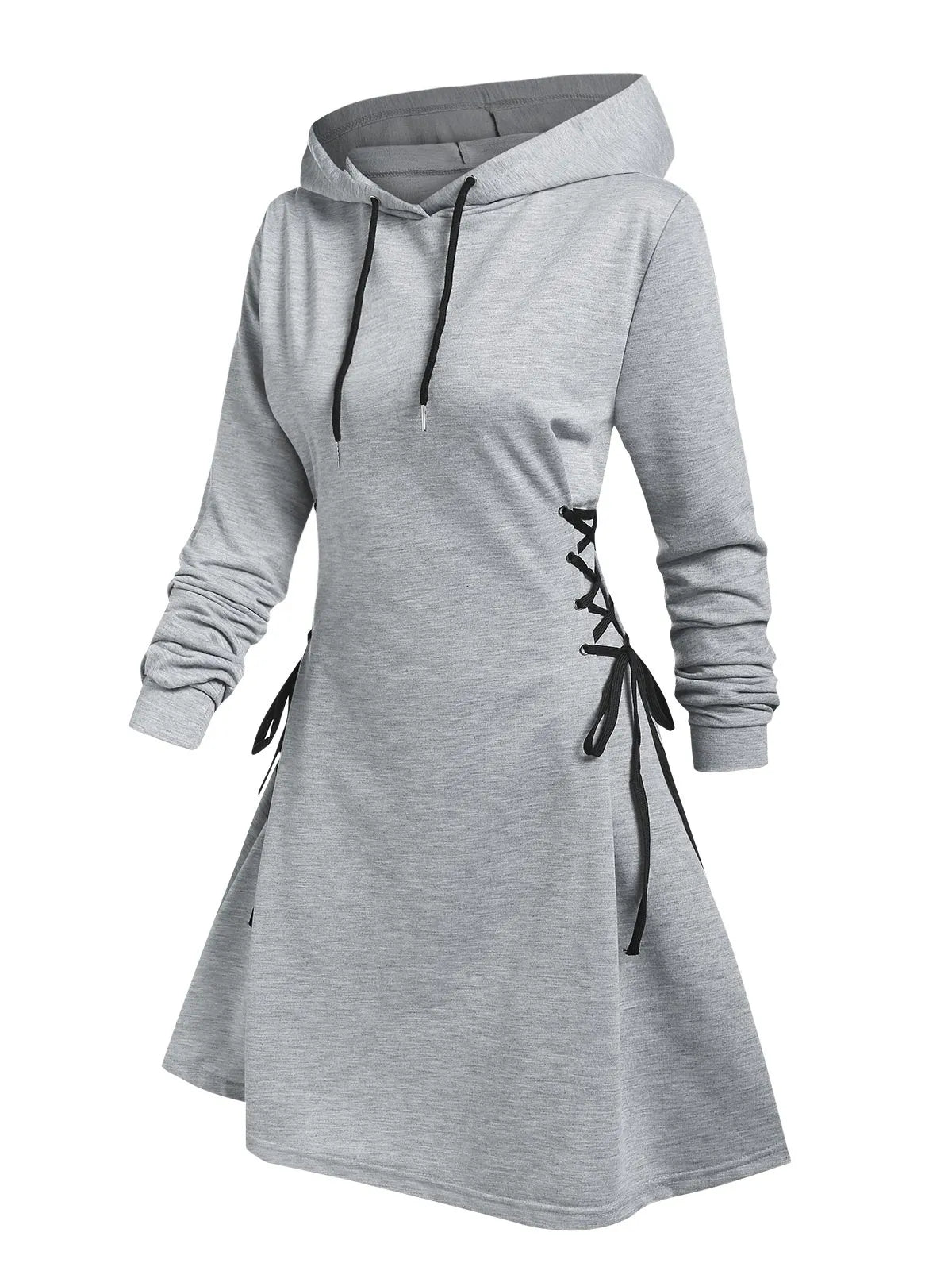 LP | Abito midi con cappuccio casual-chic
