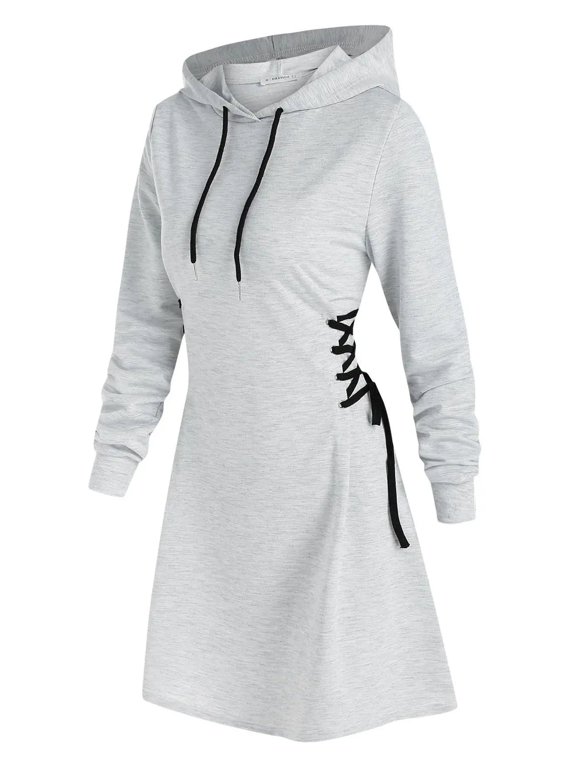 LP | Abito midi con cappuccio casual-chic