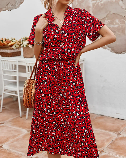 LP | Abito colorato con stampa leopardata