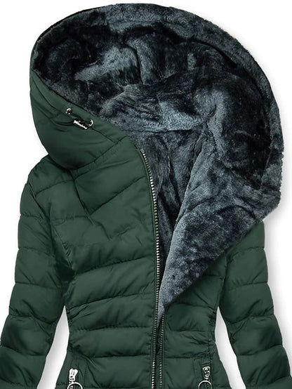 LP | Lussuoso cappotto invernale con fodera in pelliccia sintetica