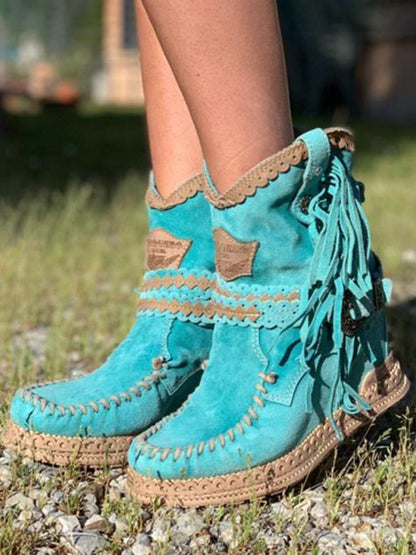 LP | Stivali western con frange boho
