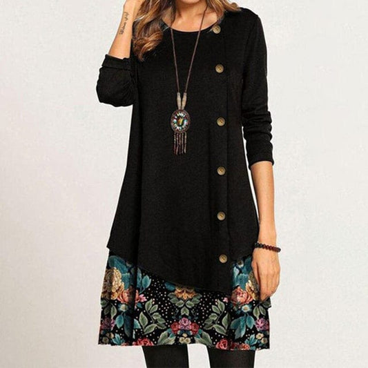 LP | Abito casual corto vintage con cardigan per donna