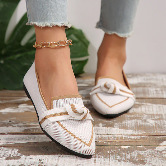 LP | Moda a punta con fiocco scarpe piatte