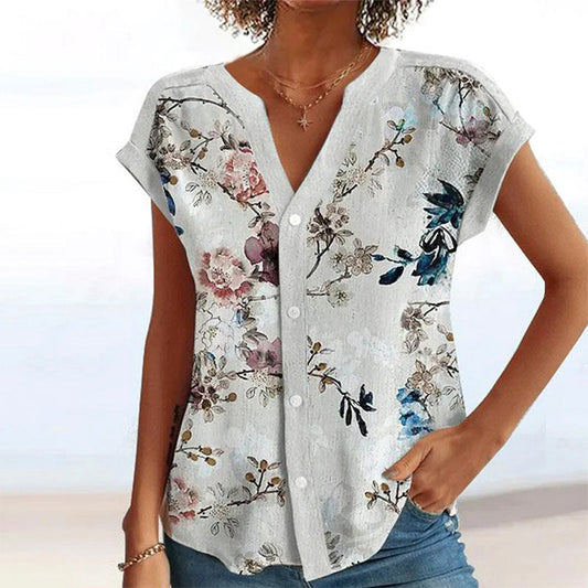 LP | Camicetta Stampa floreale casual, traspirante