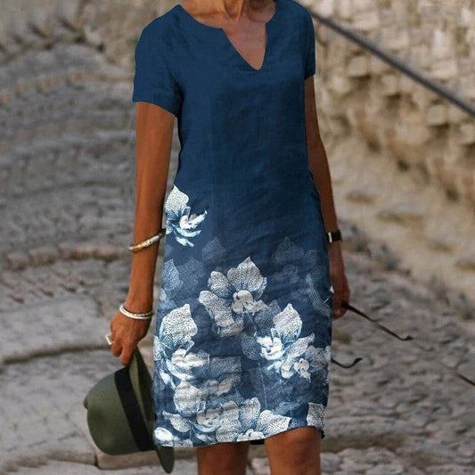 LP | Abito in cotone leggero con motivo elegante