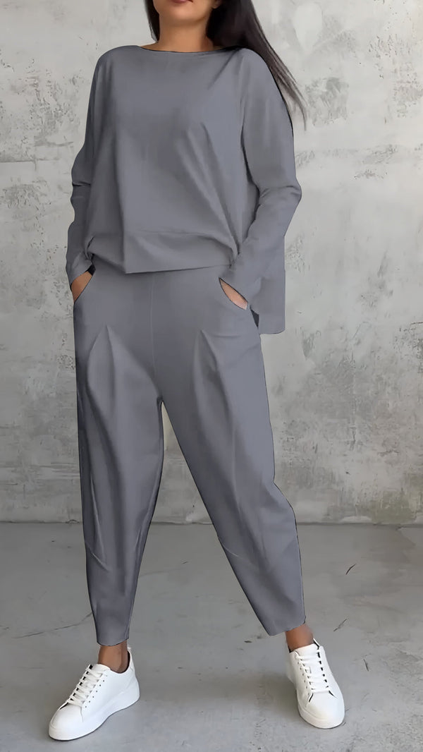 LP | Accogliente set di pantaloni e maniche lunghe per donna