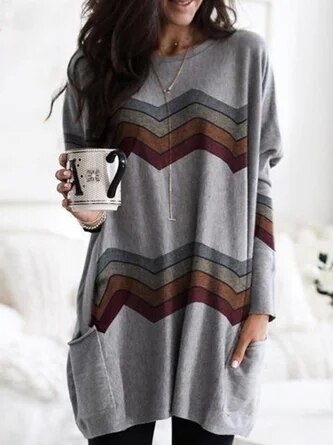 LP | Maglia rilassata con stampa chevron