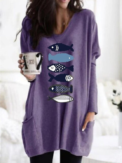 LP | Maglia rilassata con stampa chevron