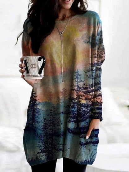 LP | Maglia rilassata con stampa chevron