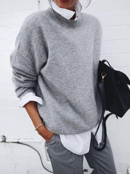 LP | Maglia casual con scollo rotondo