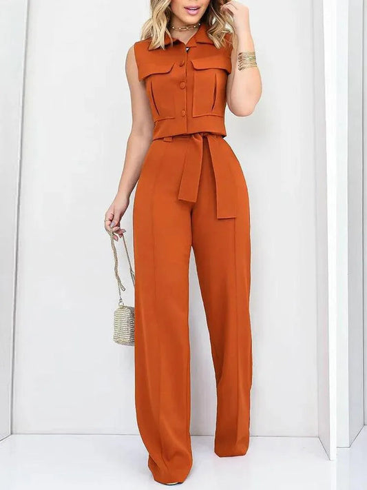LP | Stile elegante - Cintura con fiocco, gamba larga - Perfetto per occasioni casual e formali