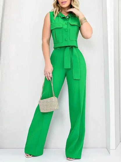 LP | Stile elegante - Cintura con fiocco, gamba larga - Perfetto per occasioni casual e formali