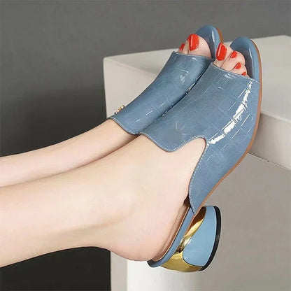 LP estivi con tacco in denim di LD | Donna
