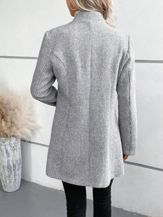 LP | Blazer grigio con tasche e maniche lunghe