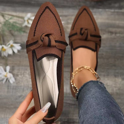 LP | Moda a punta con fiocco scarpe piatte
