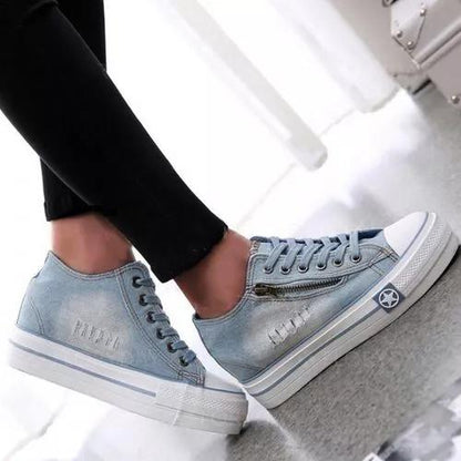 LP con zeppa in denim da donna LD |