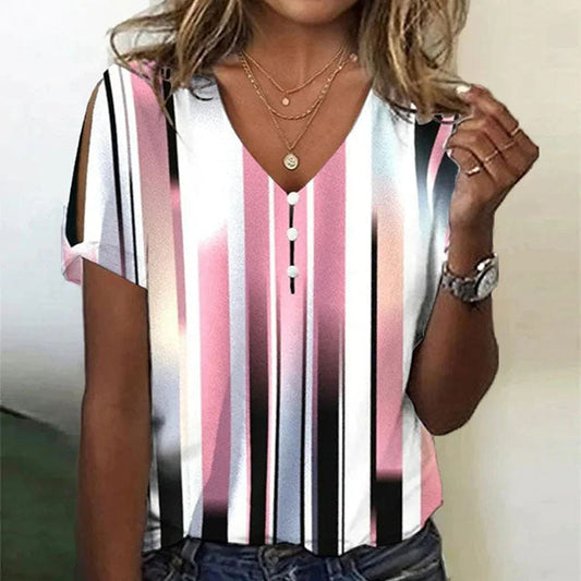 LP | Camicetta casual a righe con transizione di colore