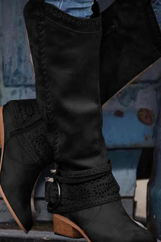LP | Stivali boho western al ginocchio