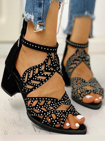 LP eleganti con tacco a blocco da donna LD