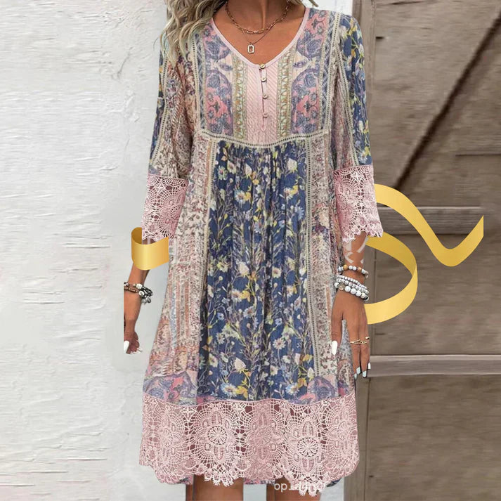 LP | Abito in pizzo vintage con stampa