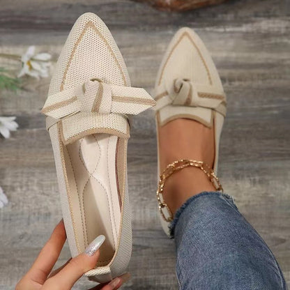 LP | Moda a punta con fiocco scarpe piatte