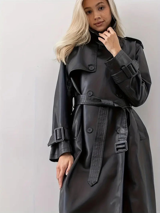 LP | Trench in pelle con cintura