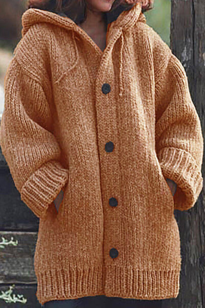 LP | Accogliente cardigan in maglia con cappuccio