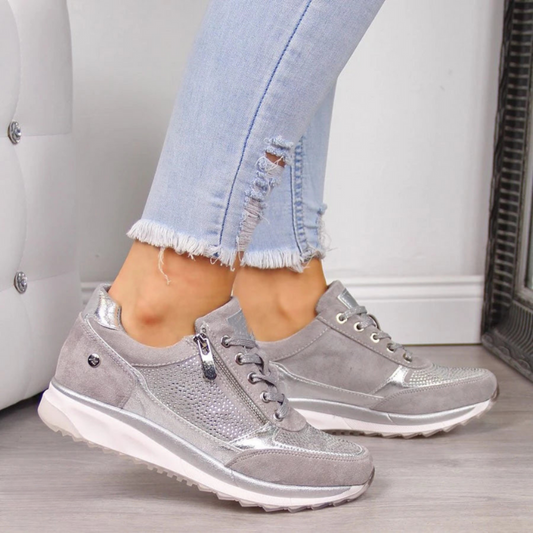 LP | Sneakers metallizzate con zip