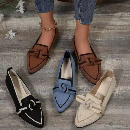 LP | Moda a punta con fiocco scarpe piatte