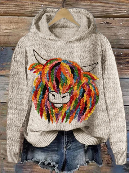 LP | Arte della mucca colorata Maglia accogliente