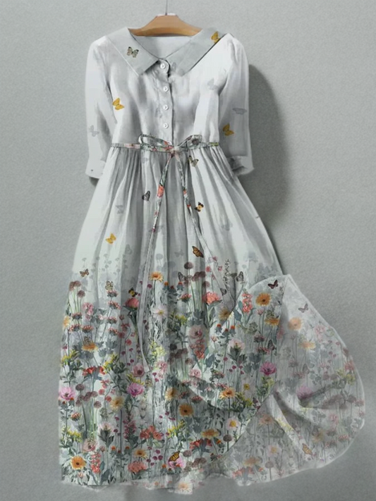 LP | Abito tascabile in stile vintage con fiori