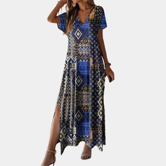 LP | Abito lungo casual con scollo a V per donna