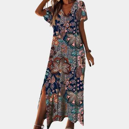 LP | Abito lungo casual con scollo a V per donna