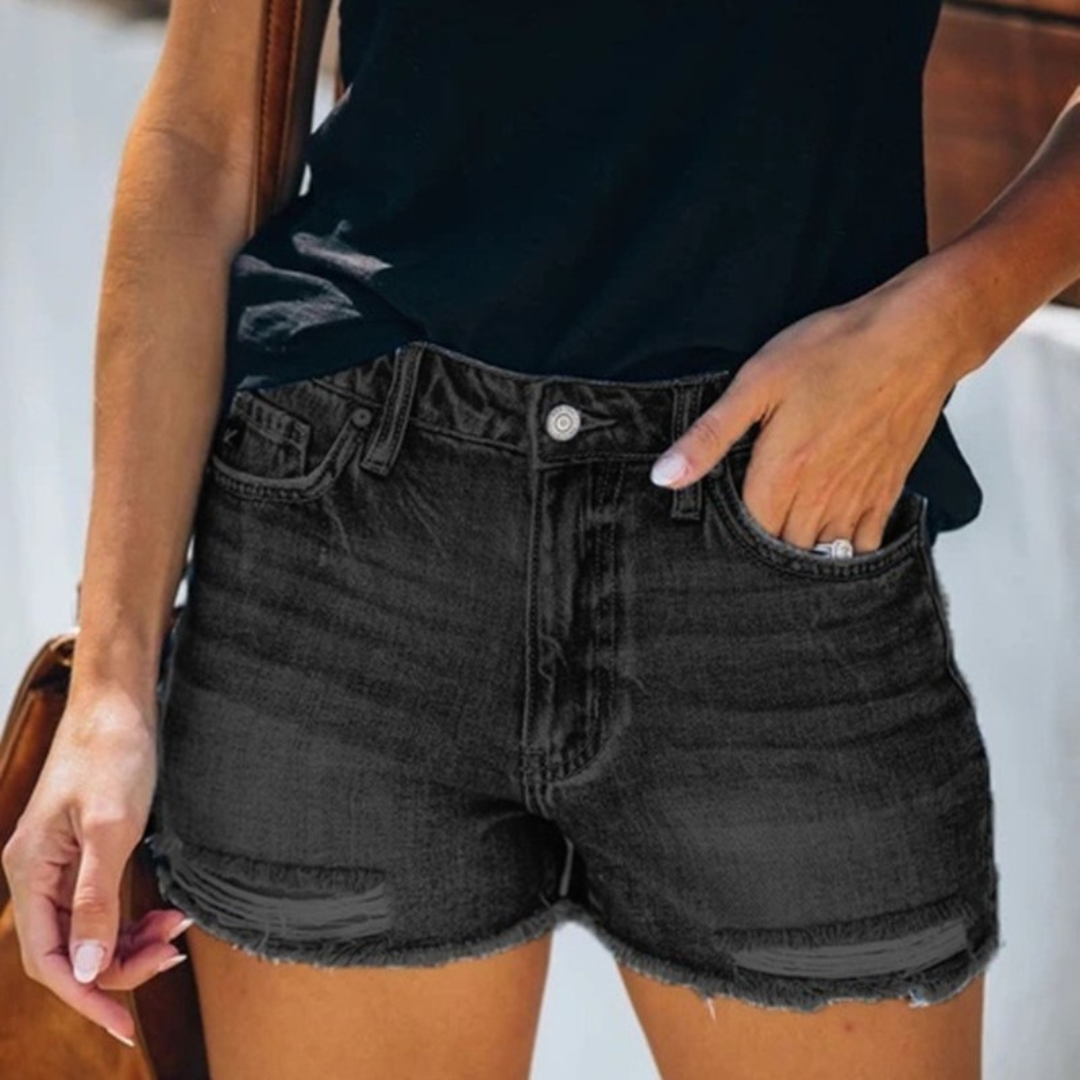 LP | Pantaloncini di jeans estivi da donna con frange giocose
