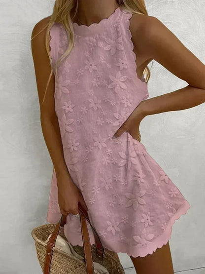 LP | Abito casual senza maniche in pizzo per donna